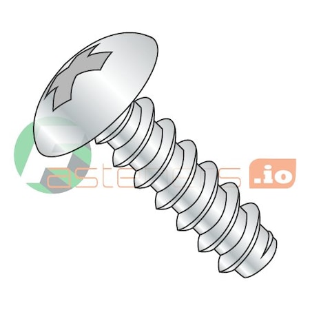 Newport Fasteners Thread Cutting Screw, #8 x 1/4 in, Zinc Plated Steel Truss Head Phillips Drive, 10000 PK 524236
